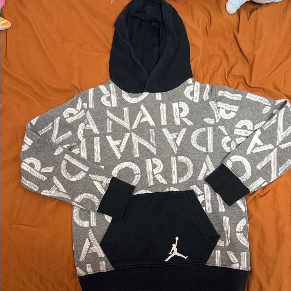 Jordan Black and Gray Hoodie